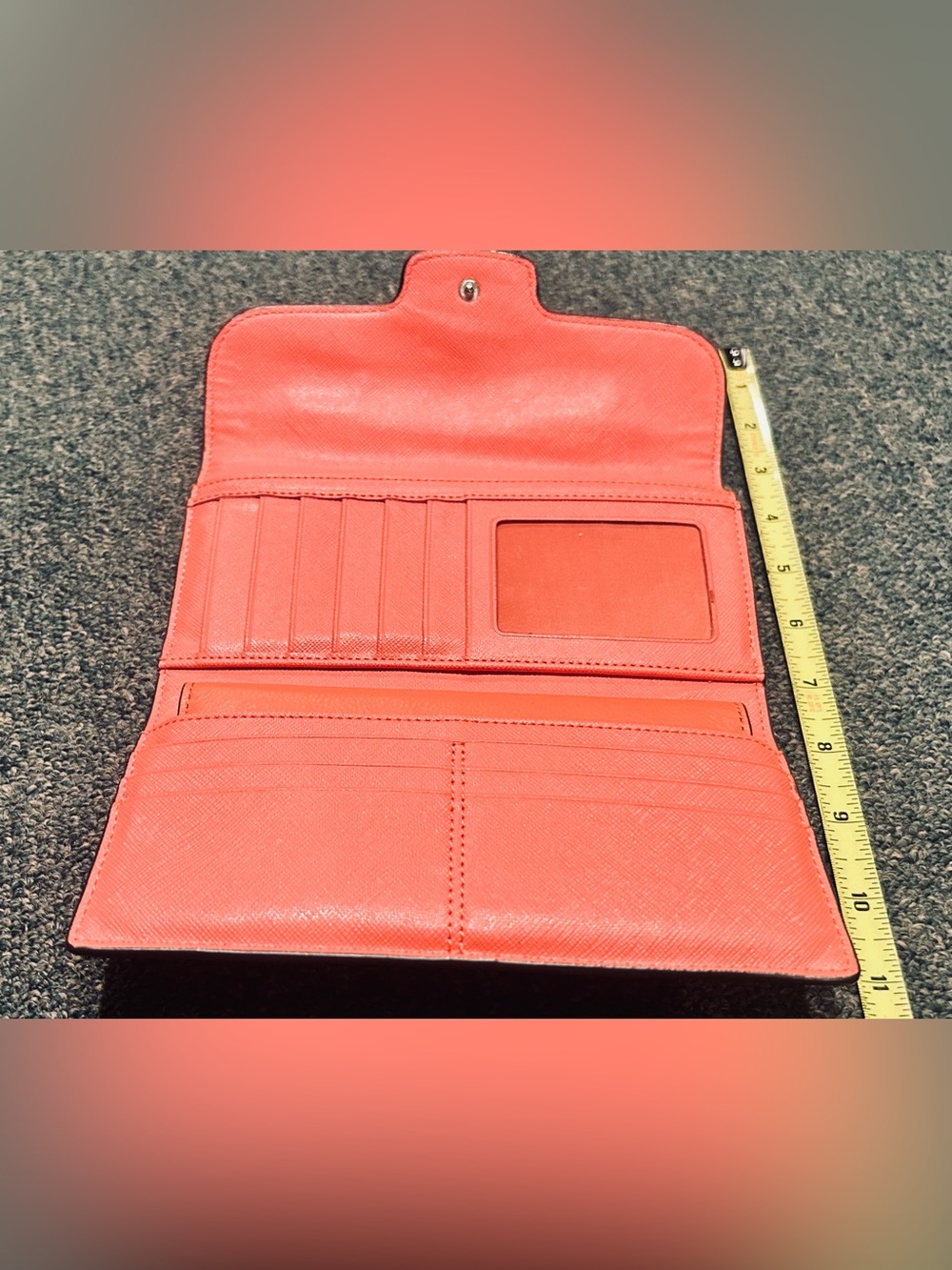 Vintage Coach Crossbody Shoulder Bag in Caramel and Coral AND Coach Coral Wallet - Picture 11 of 15